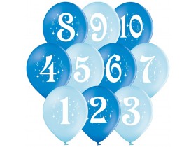 Воздушные шары 3103-1268 " Цифри для хлопчика " В105 50шт. 30 см